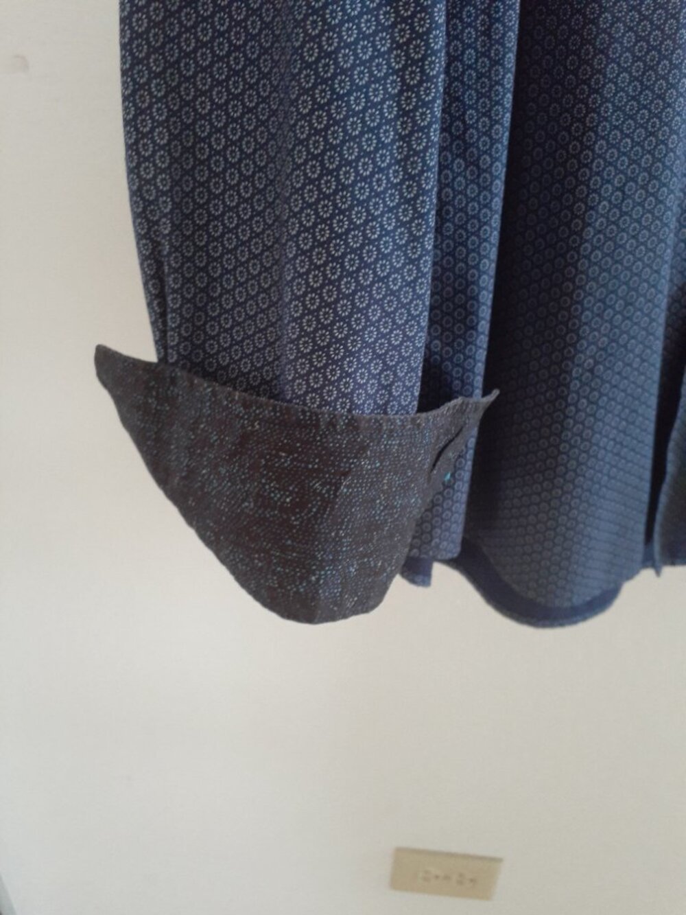 Nono Maldonado Men's New Button up long sleeve blue shirt size large 100% cotton - Picture 6 of 6